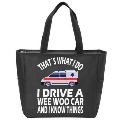 Wee Woo Car Funny Paramedic Zip Tote Bag
