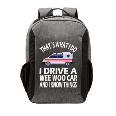 Wee Woo Car Funny Paramedic Vector Backpack