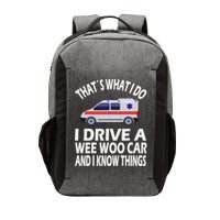 Wee Woo Car Funny Paramedic Vector Backpack