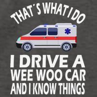 Wee Woo Car Funny Paramedic Vector Backpack