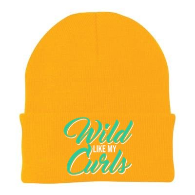 Wo With Curly Hair Wild Like My Curls Curly Gift Knit Cap Winter Beanie