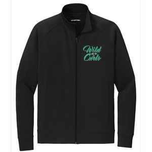 Wo With Curly Hair Wild Like My Curls Curly Gift Stretch Full-Zip Cadet Jacket