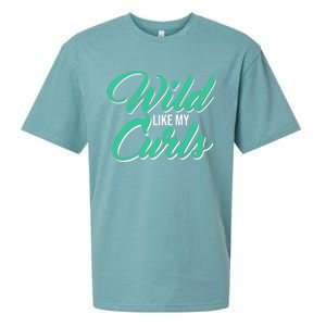 Wo With Curly Hair Wild Like My Curls Curly Gift Sueded Cloud Jersey T-Shirt