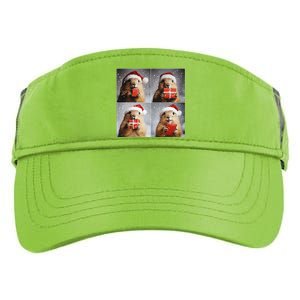 Winter Wonderland Christmas Prairie Dog Adult Drive Performance Visor