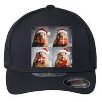 Winter Wonderland Christmas Prairie Dog Flexfit Unipanel Trucker Cap