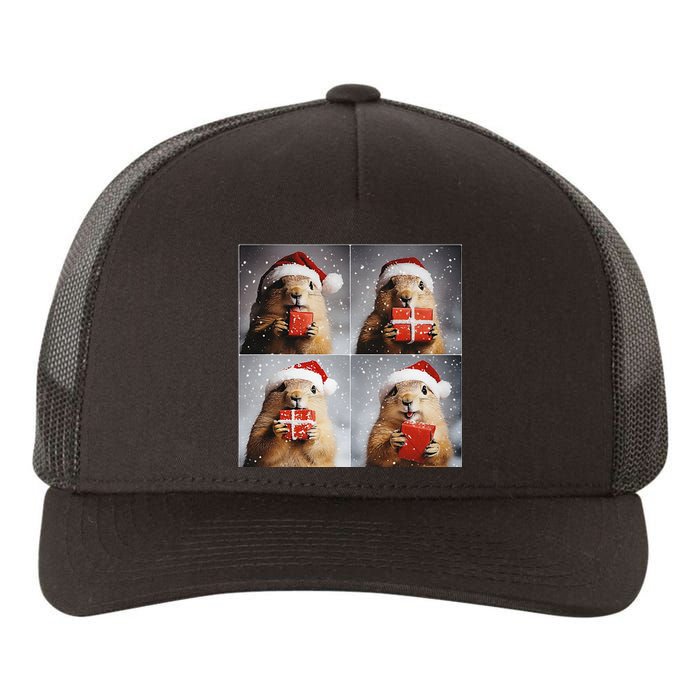 Winter Wonderland Christmas Prairie Dog Yupoong Adult 5-Panel Trucker Hat