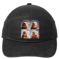 Winter Wonderland Christmas Prairie Dog 7-Panel Snapback Hat