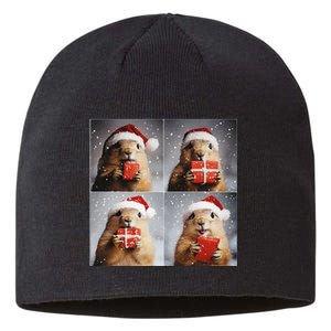 Winter Wonderland Christmas Prairie Dog Sustainable Beanie