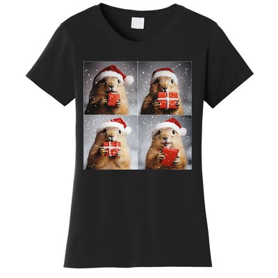 Winter Wonderland Christmas Prairie Dog Women's T-Shirt