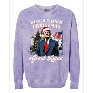 Winner Winner Christmas Great Again Fun Trump 2024 President Colorblast Crewneck Sweatshirt