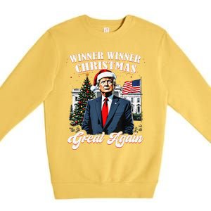 Winner Winner Christmas Great Again Fun Trump 2024 President Premium Crewneck Sweatshirt