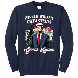 Winner Winner Christmas Great Again Fun Trump 2024 President Tall Sweatshirt