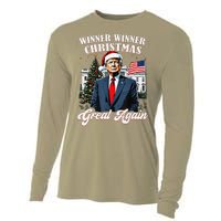 Winner Winner Christmas Great Again Fun Trump 2024 President Cooling Performance Long Sleeve Crew