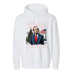 Winner Winner Christmas Great Again Fun Trump 2024 President Garment-Dyed Fleece Hoodie