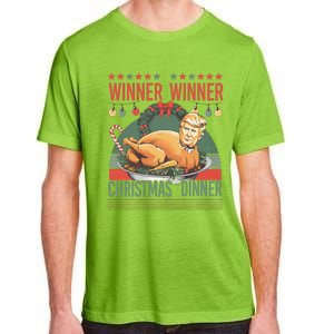 Winner Winner Christmas Dinner Funny Trump Turkey Christmas Adult ChromaSoft Performance T-Shirt