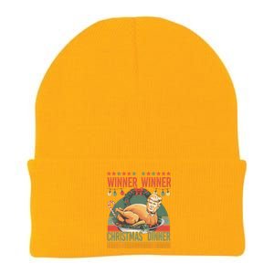 Winner Winner Christmas Dinner Funny Trump Turkey Christmas Knit Cap Winter Beanie