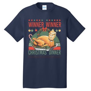 Winner Winner Christmas Dinner Funny Trump Turkey Christmas Tall T-Shirt