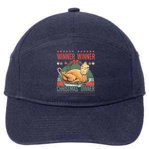 Winner Winner Christmas Dinner Funny Trump Turkey Christmas 7-Panel Snapback Hat