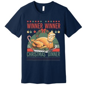 Winner Winner Christmas Dinner Funny Trump Turkey Christmas Premium T-Shirt