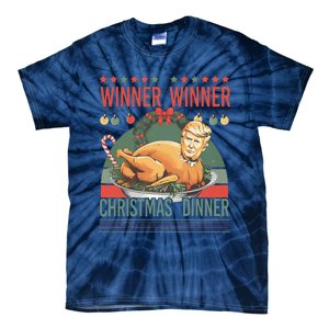 Winner Winner Christmas Dinner Funny Trump Turkey Christmas Tie-Dye T-Shirt