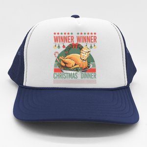 Winner Winner Christmas Dinner Funny Trump Turkey Christmas Trucker Hat