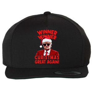 Winner Winner Christmas Great Again Funny Santa Trump Wool Snapback Cap