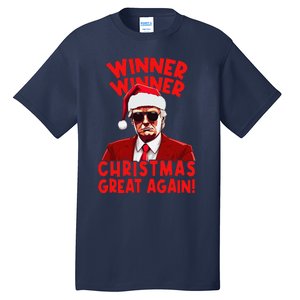 Winner Winner Christmas Great Again Funny Santa Trump Tall T-Shirt