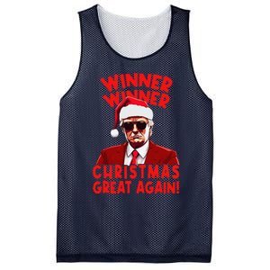 Winner Winner Christmas Great Again Funny Santa Trump Mesh Reversible Basketball Jersey Tank