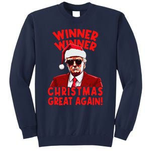 Winner Winner Christmas Great Again Funny Santa Trump Tall Sweatshirt