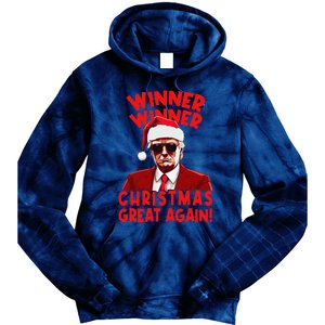 Winner Winner Christmas Great Again Funny Santa Trump Tie Dye Hoodie