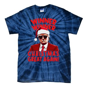 Winner Winner Christmas Great Again Funny Santa Trump Tie-Dye T-Shirt