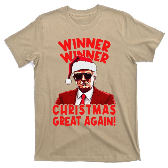 Winner Winner Christmas Great Again Funny Santa Trump T-Shirt