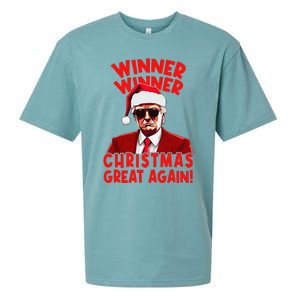 Winner Winner Christmas Great Again Funny Santa Trump Sueded Cloud Jersey T-Shirt