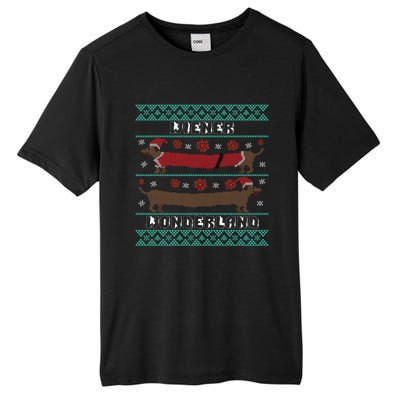 Wiener Wonderland Dachshund Dog Christmas Tall Fusion ChromaSoft Performance T-Shirt