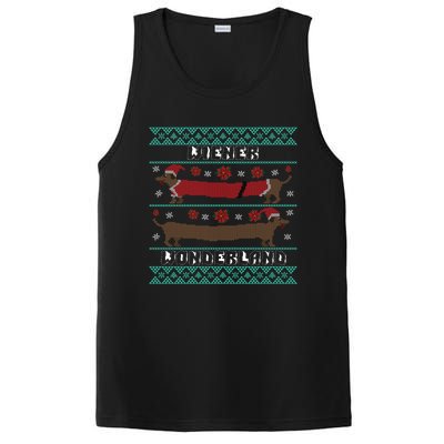 Wiener Wonderland Dachshund Dog Christmas PosiCharge Competitor Tank