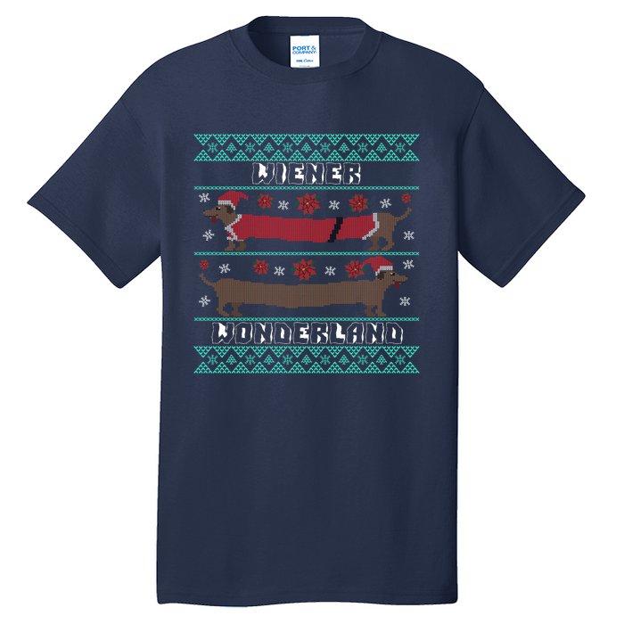 Wiener Wonderland Dachshund Dog Christmas Tall T-Shirt