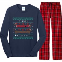 Wiener Wonderland Dachshund Dog Christmas Long Sleeve Pajama Set