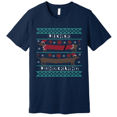 Wiener Wonderland Dachshund Dog Christmas Premium T-Shirt