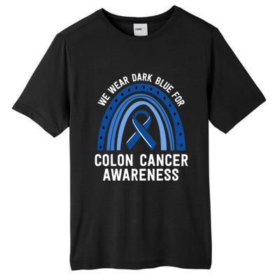 We Wear Dark Blue Colon Cancer Awareness Matching Family Gift Tall Fusion ChromaSoft Performance T-Shirt