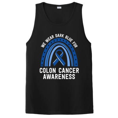 We Wear Dark Blue Colon Cancer Awareness Matching Family Gift PosiCharge Competitor Tank