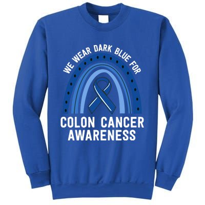 We Wear Dark Blue Colon Cancer Awareness Matching Family Gift Sweatshirt