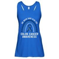 We Wear Dark Blue Colon Cancer Awareness Matching Family Gift Ladies Essential Flowy Tank