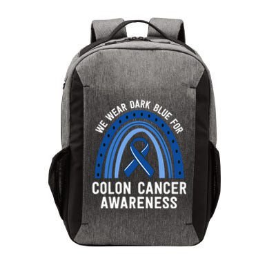 We Wear Dark Blue Colon Cancer Awareness Matching Family Gift Vector Backpack