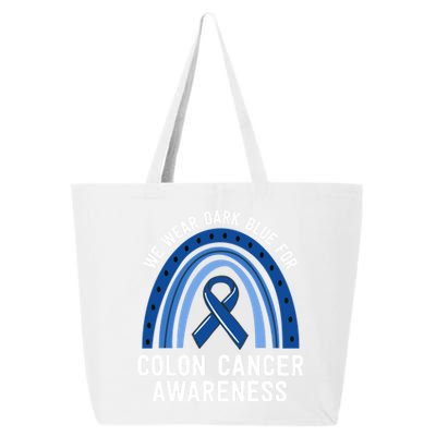 We Wear Dark Blue Colon Cancer Awareness Matching Family Gift 25L Jumbo Tote