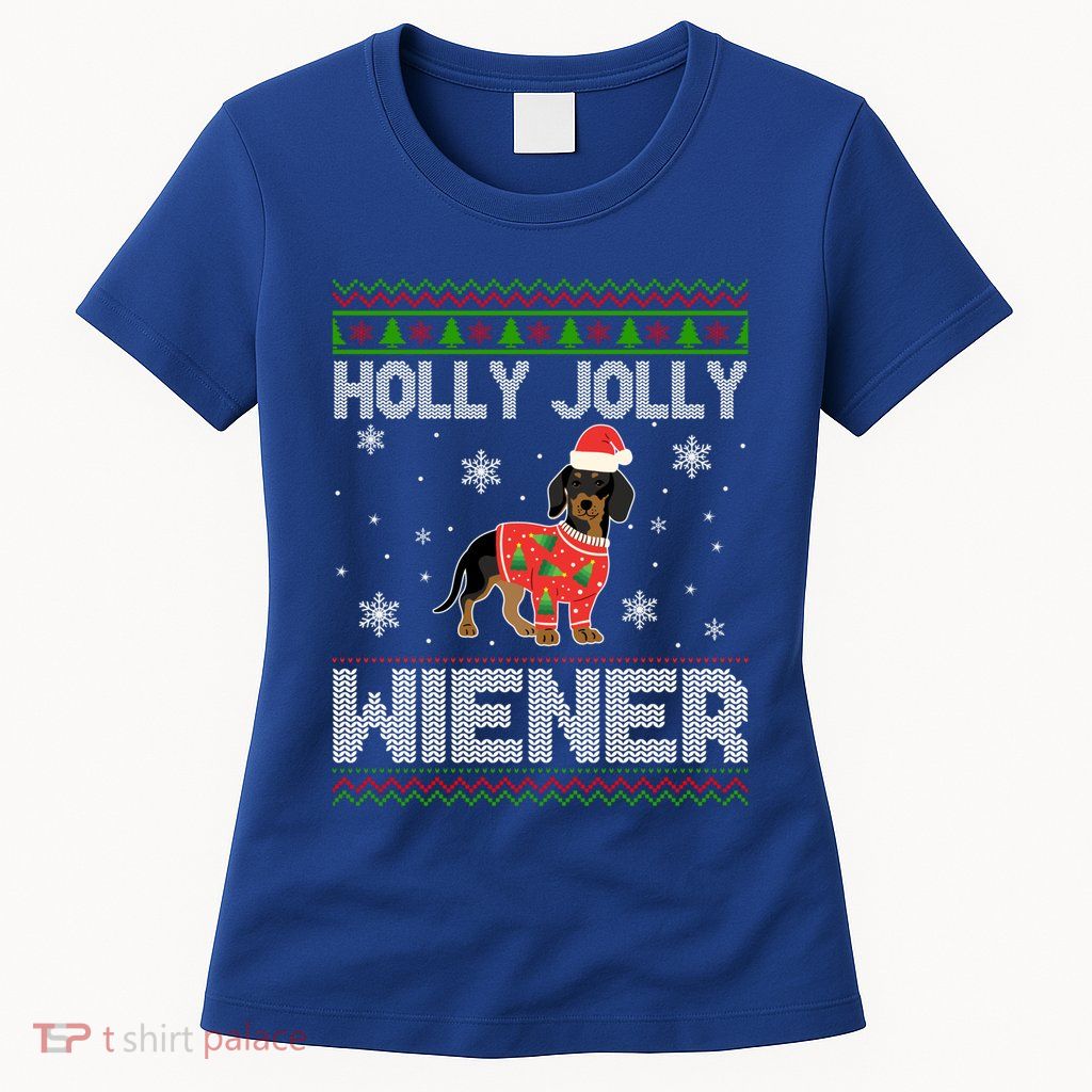 Weenie Wiener Dog Doxie Design Dackel Christmas Dachshund Gift Womens T-Shirt