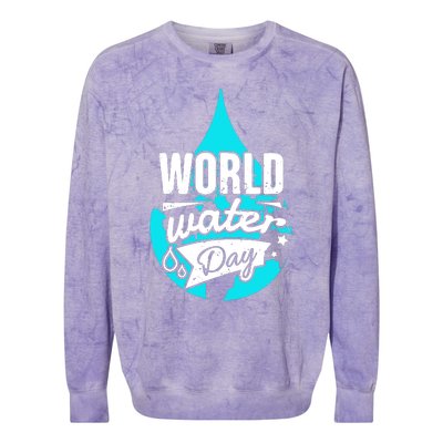 World Water Day Colorblast Crewneck Sweatshirt