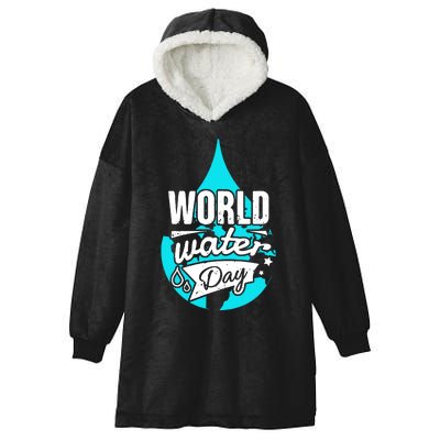 World Water Day Hooded Wearable Blanket