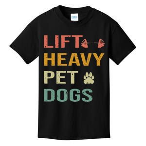 Weightlifters With Dogs Lift Heavy Pet Dogs Gym Kids T-Shirt