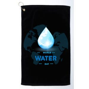 World Water Day Earth Cool Gift Platinum Collection Golf Towel