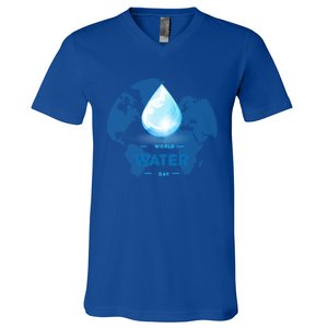 World Water Day Earth Cool Gift V-Neck T-Shirt